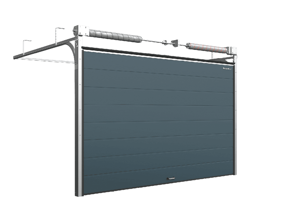 Гаражные секционные ворота из стальных сэндвич-панелей с торсионным механизмом RSD02
