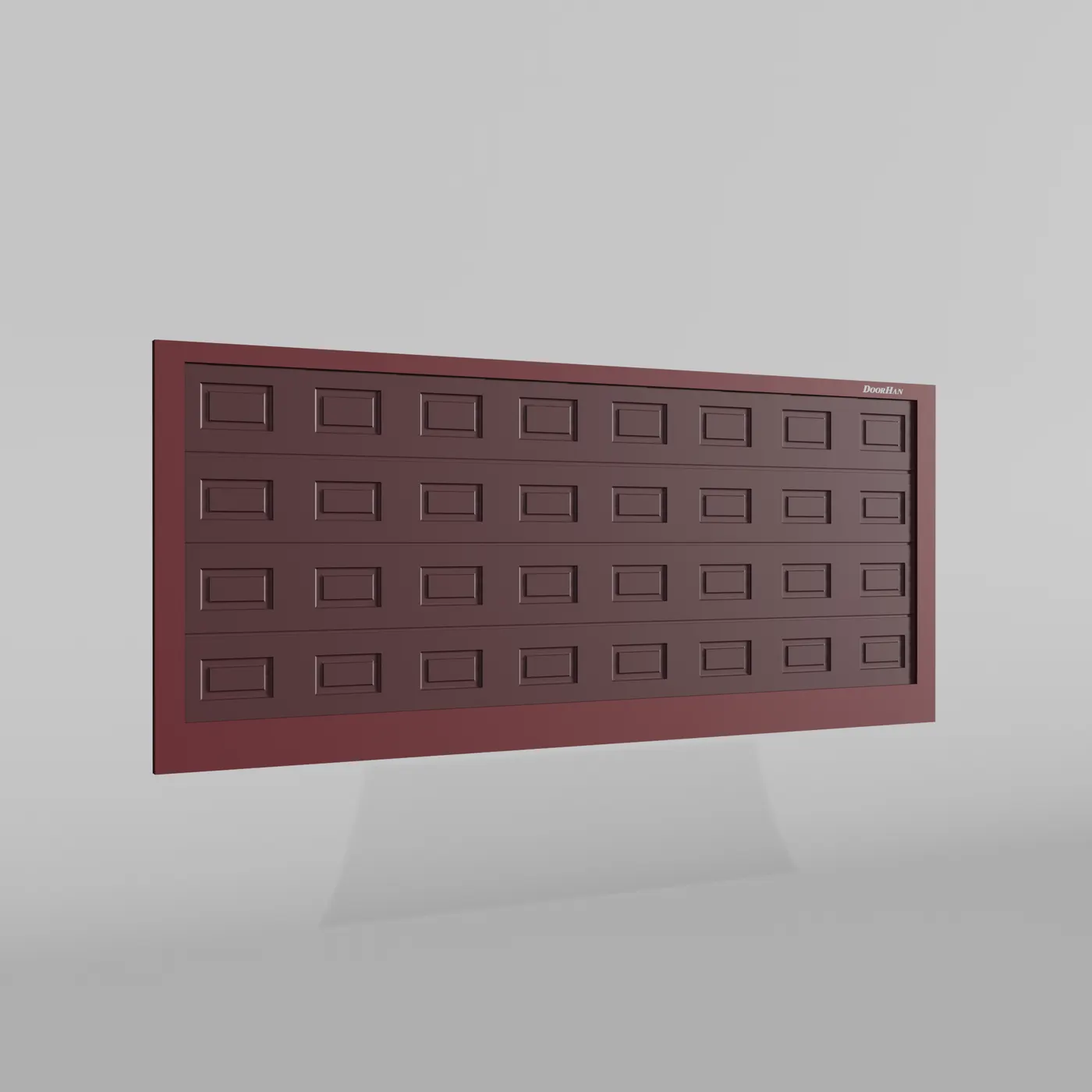 Откатные ворота DoorHan 2300х1800 цвета RAL 3005 (бордовый) с дизайном «филенка» с автоматикой