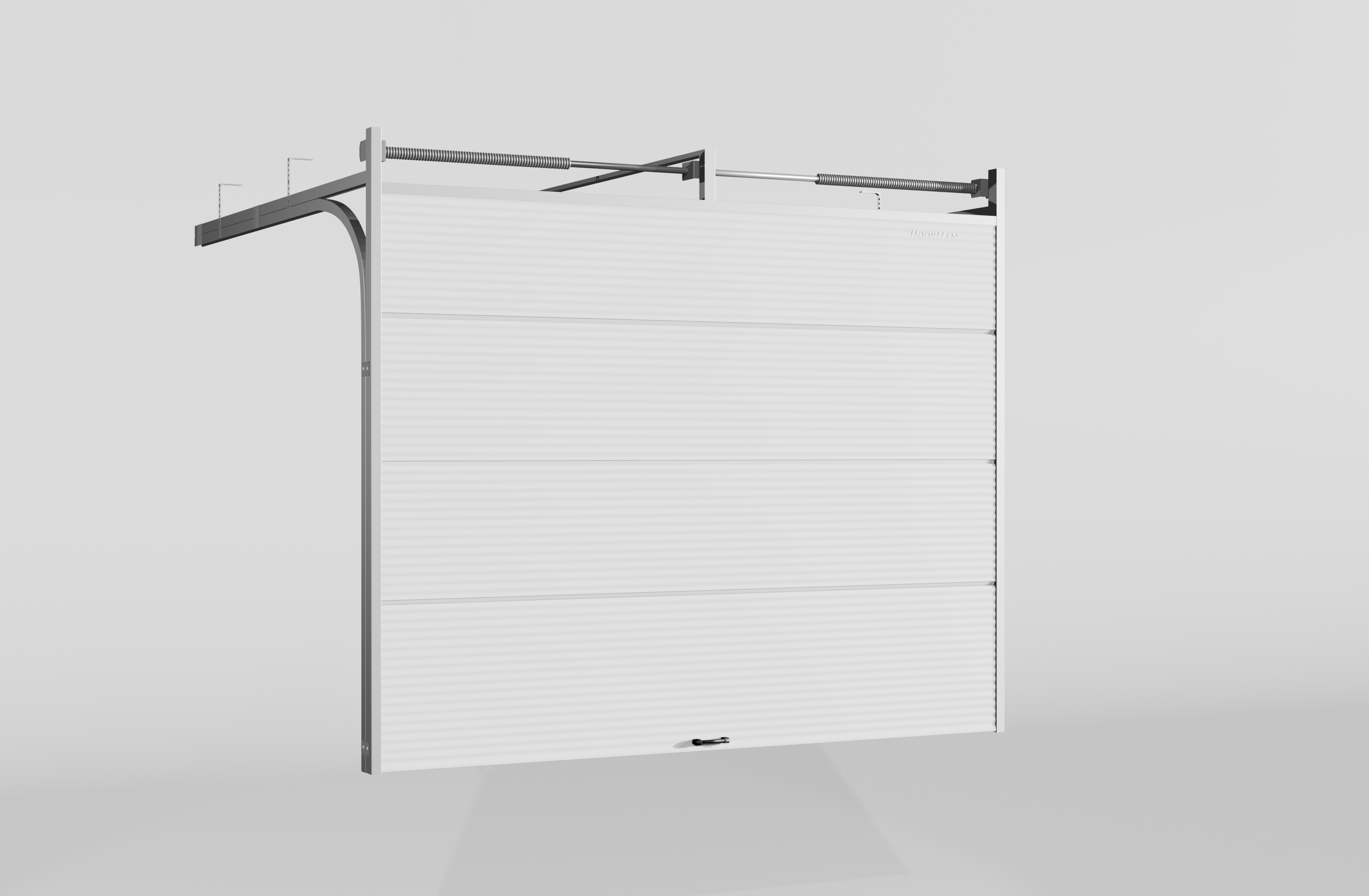 Секционные ворота DoorHan стальные 2800х2000 цвета RAL 9003 (белый) с дизайном «волна» без автоматики